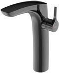 Bateria umywalkowa Insignia Black wysoka CS z korkiem click-clack, czarny połysk