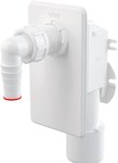 Concealed washing machine siphon, white