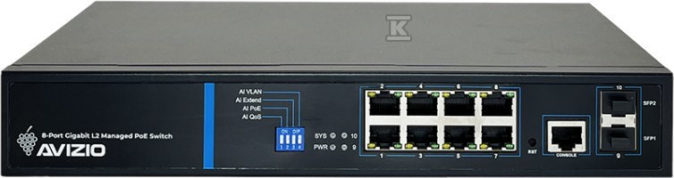 Zarządzalny przełącznik L2 (switch) 8 - AV-SM8GP2F
