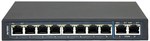 Unmanaged Switch 10xRJ45 – 8 RJ45-Ports PoE+ 1 Gbit/s + 2 RJ45-Uplink-Ports 1 Gbit/s (Leistungsbudget 96 W) AVIZIO