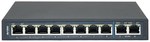 Unmanaged Switch 10xRJ45 – 8 RJ45-Ports PoE+ 100 Mbit/s + 2 RJ45-Uplink-Ports 1 Gbit/s (Leistungsbudget 96 W) AVIZIO