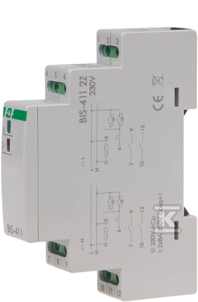 Бістабільне реле 9÷30 В ac/dc 1r+1z, - BIS-411-1R1Z-24V