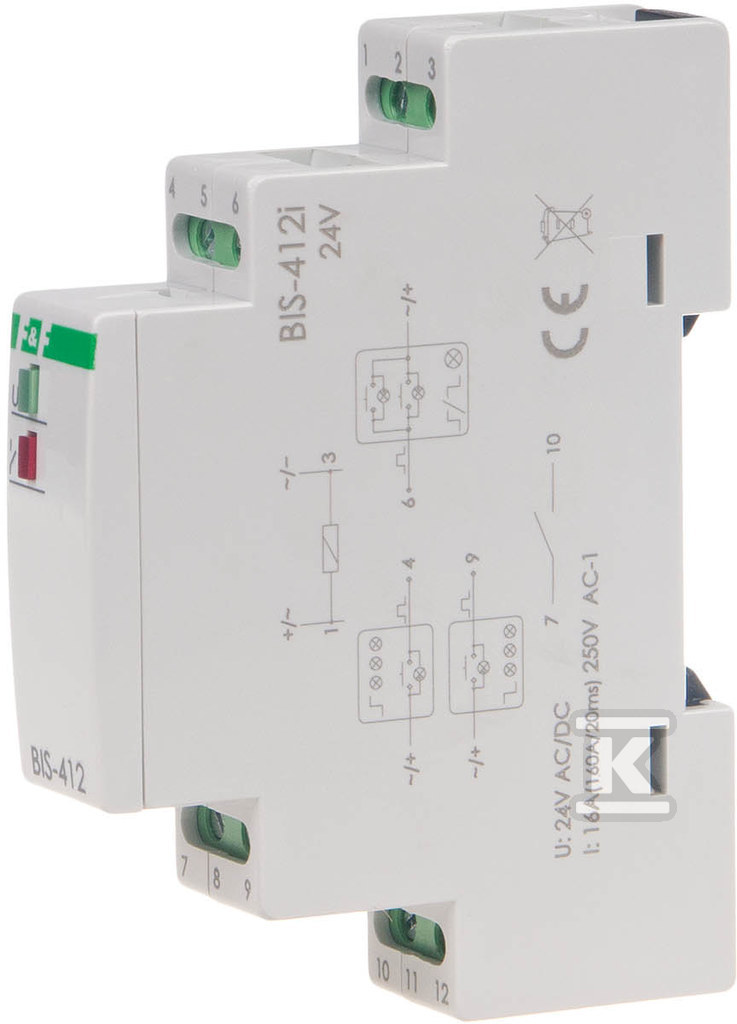 Групове бістабільне реле 9÷30 В ac/dc, - BIS-412-LED-24V