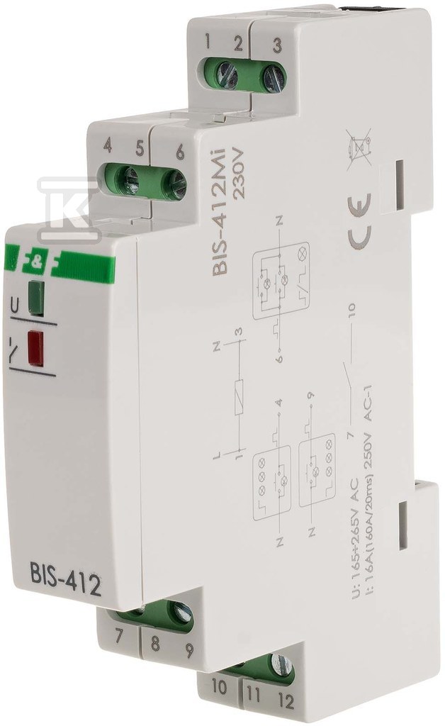 Групове бістабільне реле з пам'яттю, - BIS-412M-LED