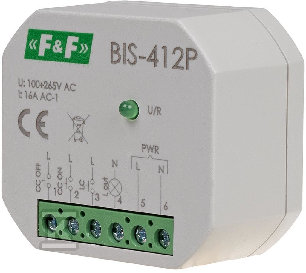 F&F group bistable relay for flush mounting BIS-412P