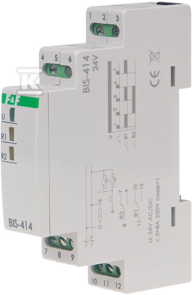 Bistable relay, sequential, for DIN - BIS-414-LED-24V