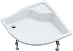 Brodzik akrylowy Standard Plus "Bona" 80x80x27/41 cm R55, półokrągły