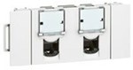 Gniazdo 1 x RJ 45 kat. 6 FTP 2 moduły do zatrzaskowych kanałów kablowych, białe