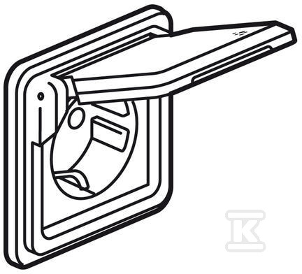 Gniazdo 2P+Z Schuko z klapką 16 A - 250 - 077835