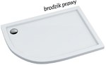 Brodzik kompozytowy Stabilsound Plus "Corrina" 120x85x5 cm R55, asymetryczny