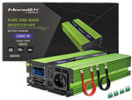 Monolithischer Spannungswandler | Batterieladung | UPS | 1000W | 2000W | 12V bis 230V | Reiner Sinus | LCD