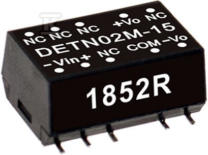 Moduł DC/DC 2W 12V±10%/ ±12V ±0.084A - DETN02M-12
