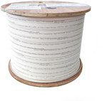 Внутрішній оптичний кабель FTTH 2 волокна зі з'ємами SC, SM 9/125 OS2 G57A1, Eca, LSOH, білий, 1км