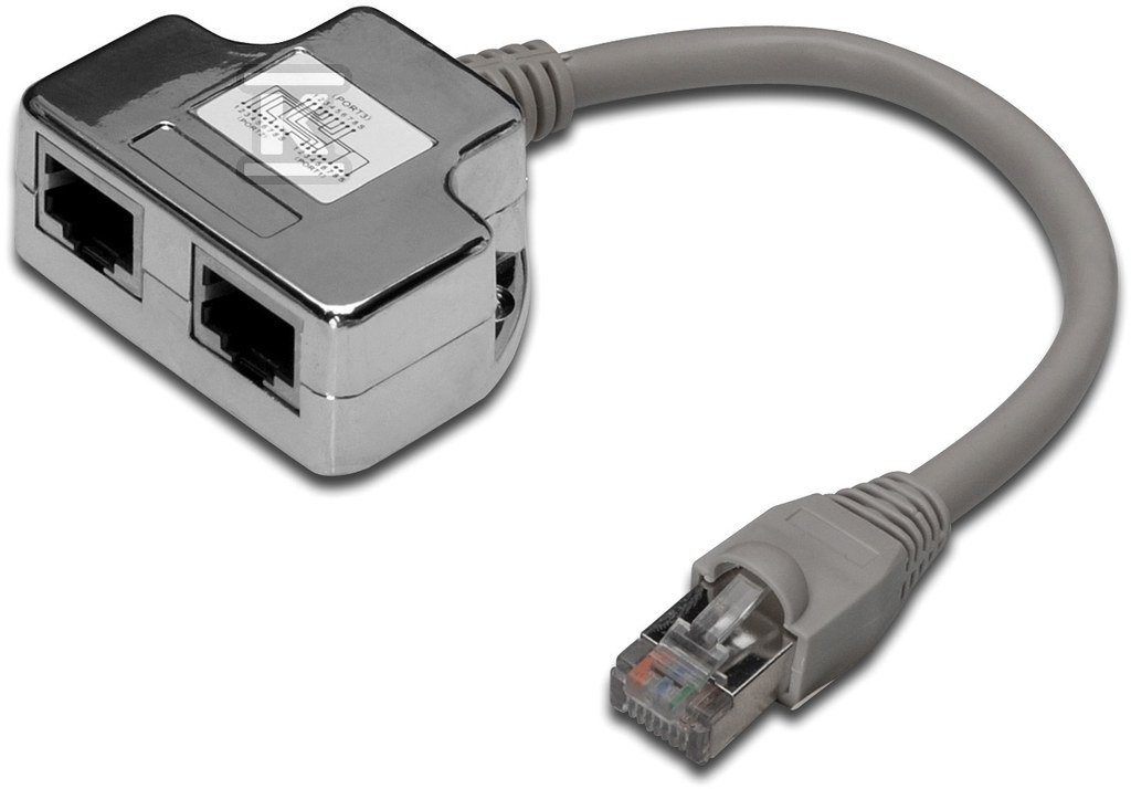 Adapter rozdzielacz LAN, ekranowany, - DN-93904