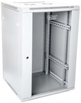 Szafa sieciowa wisząca 19" 21U rack 600x600, drzwi szyba, szary, niedzielona, niezłożona, 60kg