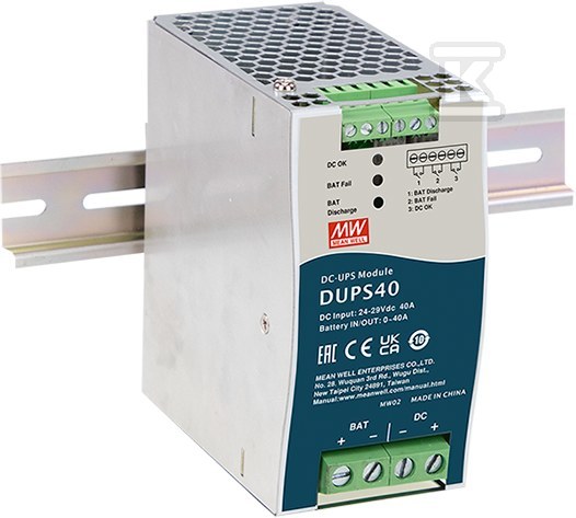 UPS buffer module 24~29V 40A DUPS40 - DUPS40