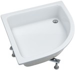 Brodzik akrylowy Standard Plus "Dafne" 80x80x23/35 cm R55, pólokrągły