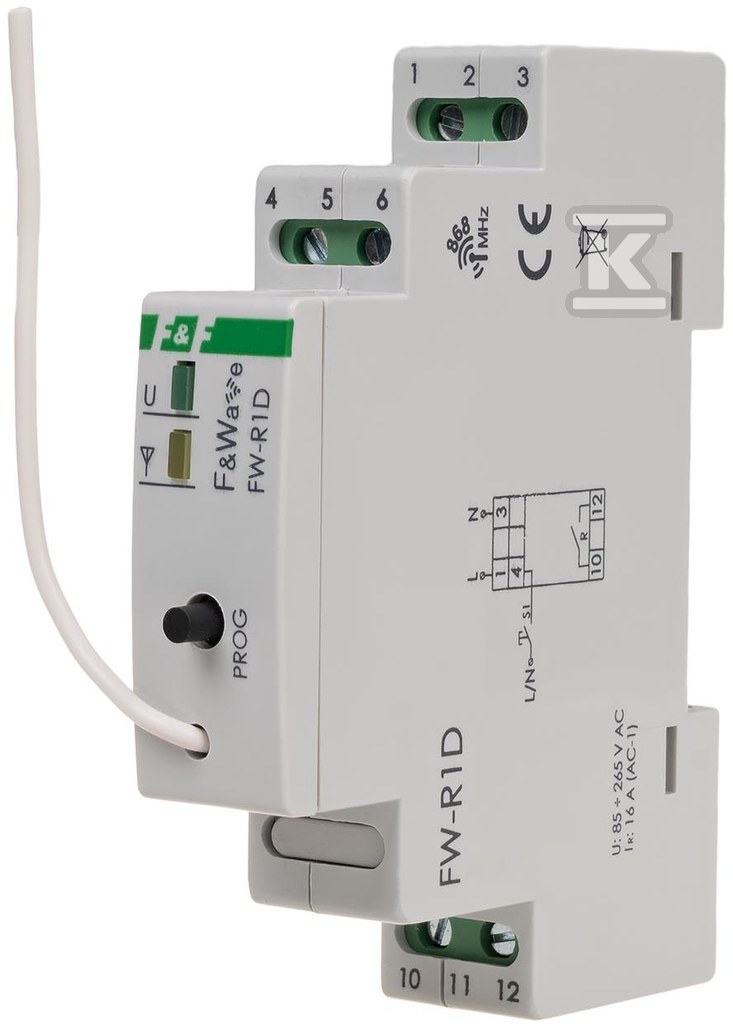 Одинарне радіобістабільне реле - монтаж - FW-R1D