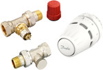 Danfoss thermostatic set with Regus RA head nut +RA-N+RLV-S 15 straight