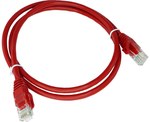 Patchcord U/UTP kat.5e PVC 0,25m červený ALANTEC