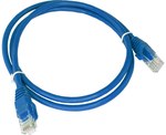 Patchcord U/UTP kat.5e PVC 0,25m modrý ALANTEC