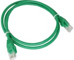 Patchcord U/UTP kat.5e PVC 0,25m zelený ALANTEC