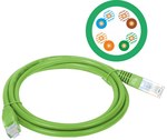 Patchcord U/UTP kat.5e PVC 5,0m zelený ALANTEC