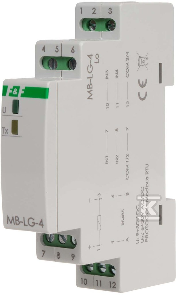 Licznik czasu pracy z wyjściem modbus - MAX-MB-LG-4LO