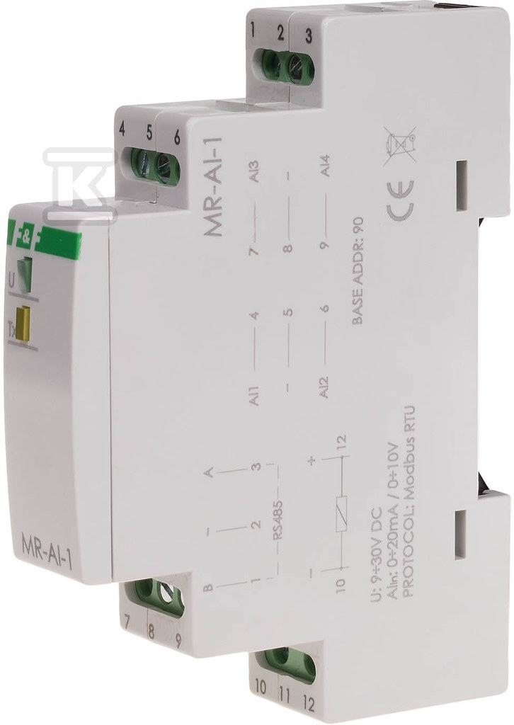 Analóg bemeneti bővítőmodul, Modbus RTU - MAX-MR-AI-1