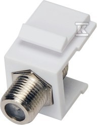 Keystone-Adapter mit F-Stecker, weiß - MKA-F-B-CON-F