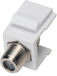 Keystone-Adapter mit F-Stecker, weiß ALANTEC