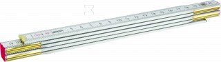 Miara drewniana składana 1m biała - MN-80-149