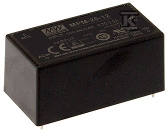 Медичний блок живлення 20W 5V 4A - MPM-20-5