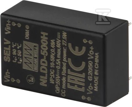 Driver LED DC/DC 10~56V/ 6~52V 0.35A - NLDD-350HW