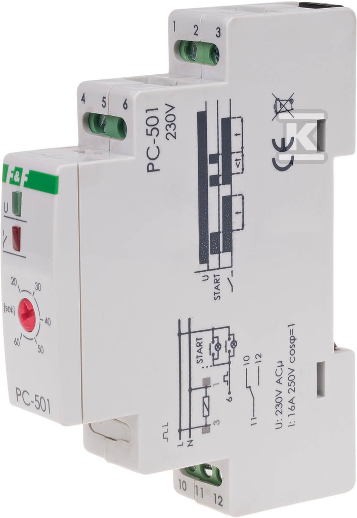 Vremenski relej 230v ac, 16a, kontakti: - PC-501