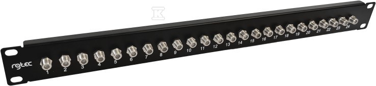 Patch panel F-típusú aljzatokkal, - PK001-RG