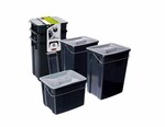 Zestaw koszy do segregacji śmieci 3szt 2x10L+6L