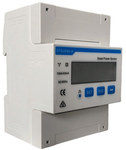 Energy meter, 3-phase, 3p4w, LCD display, measurement by transformers up to 250A, RS485 communication, TH rail mounting