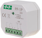 Elektromágneses relé, 1P 16A, süllyesztett, U=7÷30VAC / 9÷40VDC, PP-1P 24V