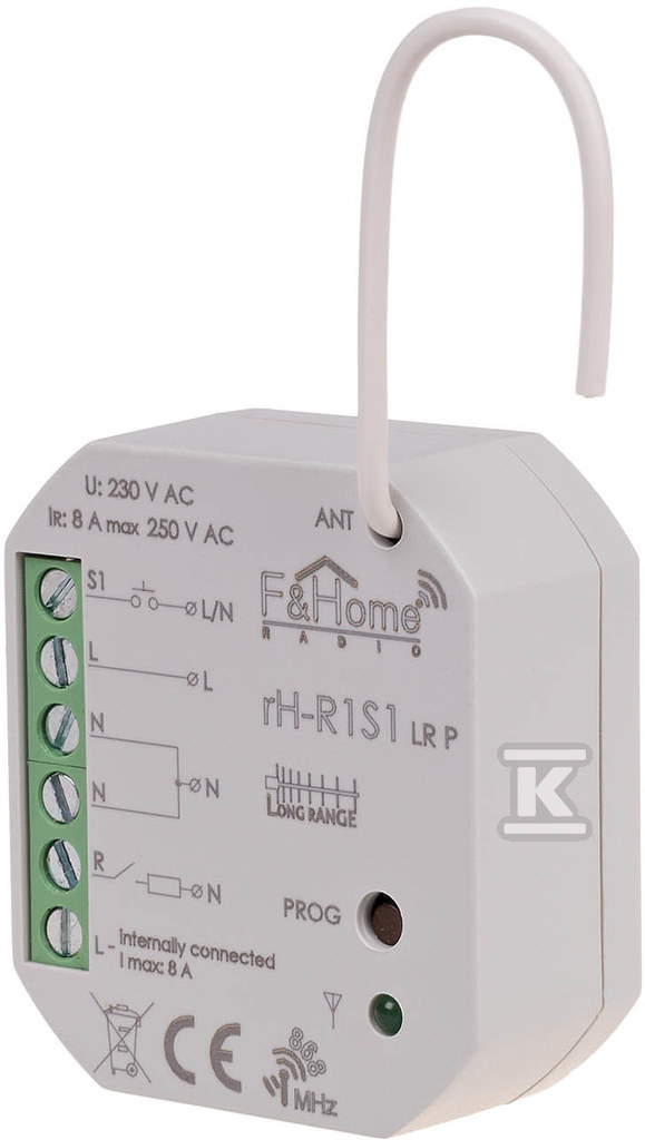 Polarizovaný reléový rádiový modul - RH-R1S1-LR-P