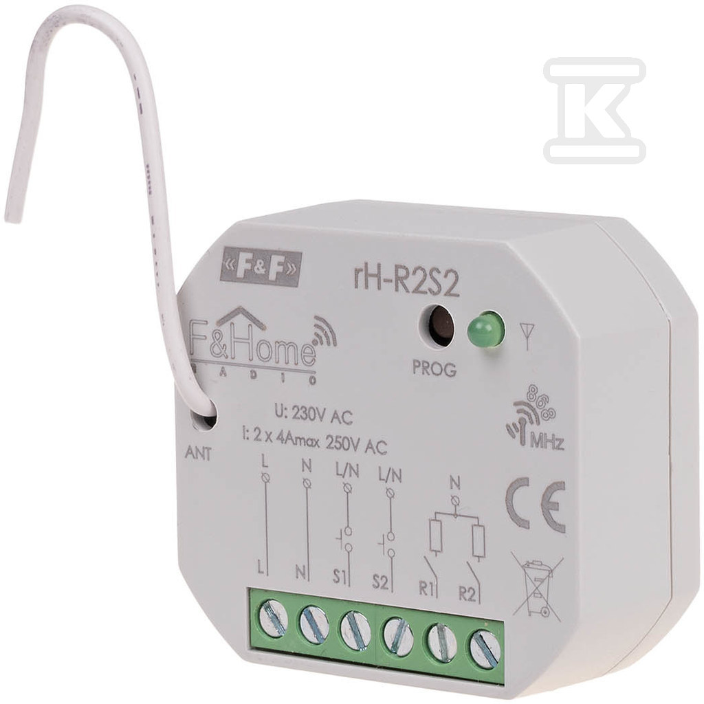 Rádiový modul dvojitého relé rH-R2S2 - RH-R2S2