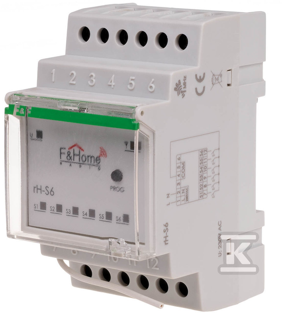 Šestikanálový din rail vysílač rH-S6 - RH-S6