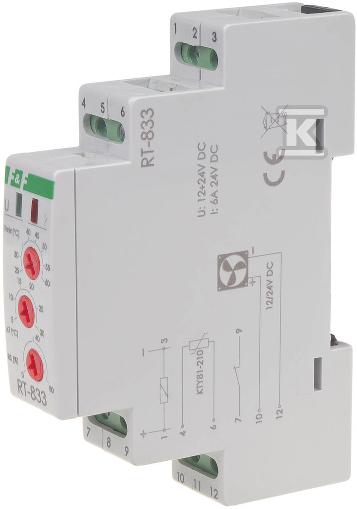 Temperature controller with fan speed - RT-833