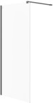 Kabina prysznicowa Walk-In Mille czarna 90 x 200 szkło transparentne