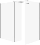 Zestaw b804 walk-in mille z ruchomą ścianką chrom 100x90x30x200 wir