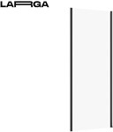 Ścianka kabiny prysznicowej Larga czarna 80 x 195 szkło transparentne