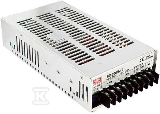 Перетворювач 200W 19~36V-24V 8.4A - SD-200B-24