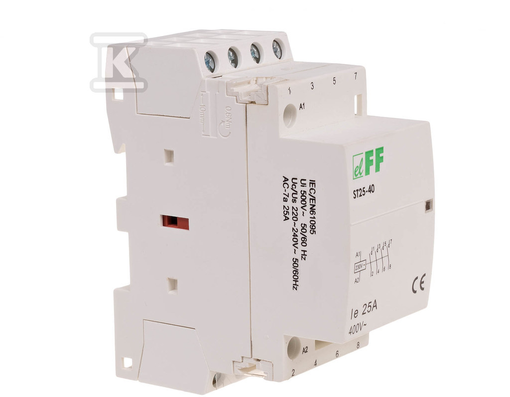 Modular contactor, rail mounting, 4no - ST25-40