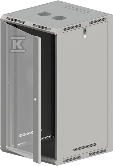 Racková skříň 19" 24U 600x600, - SW-24U-600-600-N-DSJ-OP-RP-B-S