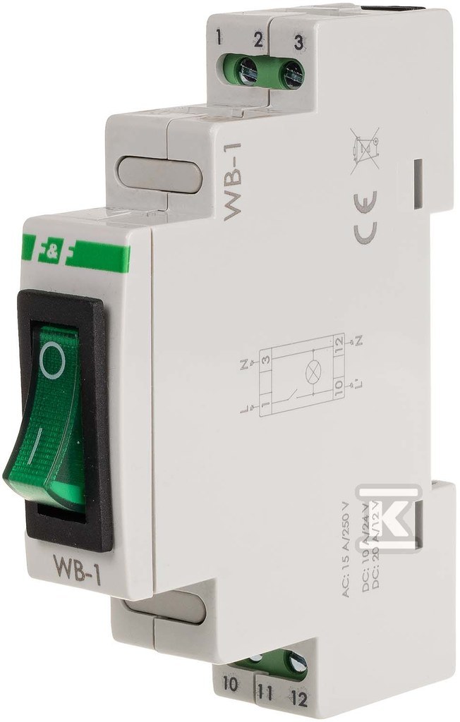 Two-position switch with a green - WB-1G